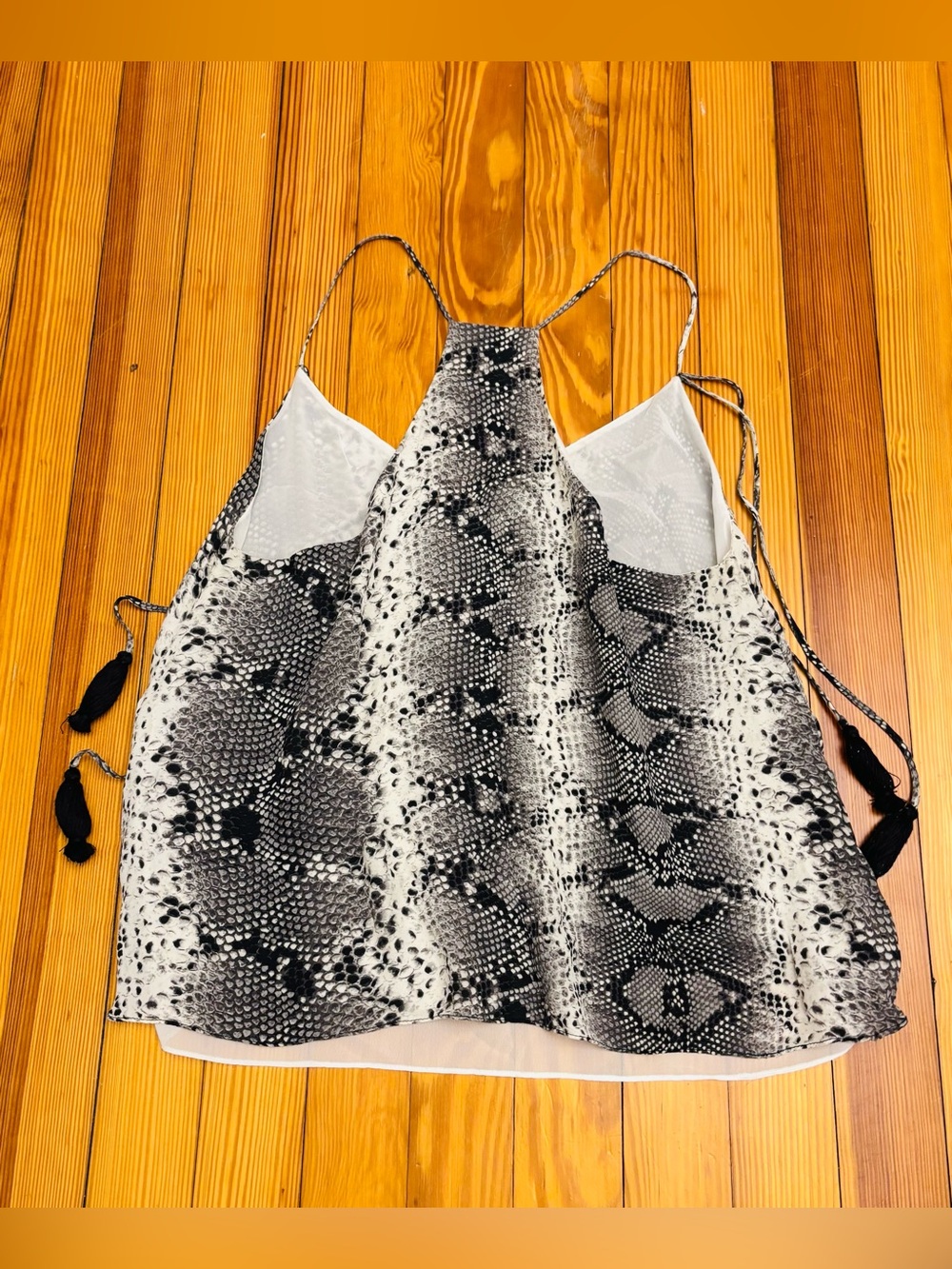 Elizabeth & James Python Print Silk Top - Picture 7 of 9